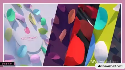 Leaf Romantic Opener/ Valentine's Day/ Tulips/ I Love You/ Sexy Logo/ Memory/ Honeymoon/ Wedding/ TV Video Displays template preview