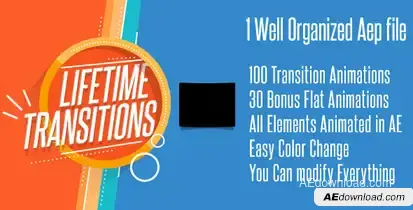 Lifetime Transitions Pack Video Displays template preview