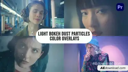Light Bokeh Color Overlays Premiere Pro template preview