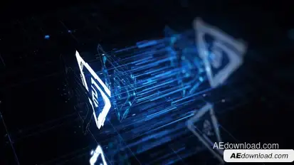 Light Rays Logo Video Displays template preview