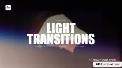 Light Transitions Premiere Pro template preview