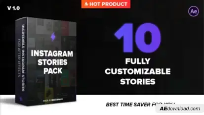 Lightning Stories Video Displays template preview