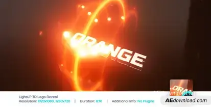 LightUp 3D Logo Reveal Video Displays template preview
