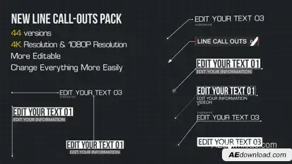 Line Call-Outs Pack Video Displays template preview
