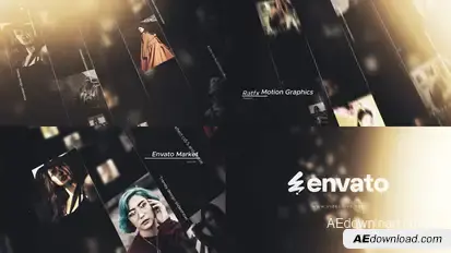 Line Photo Opener Premiere Pro template preview