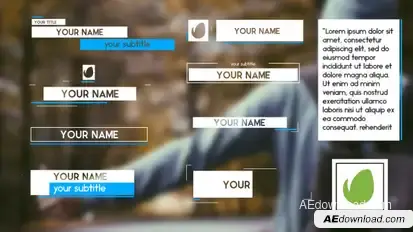 Lines - Clean and Simple Lower Thirds Video Displays template preview