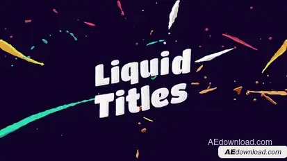 Liquid Animation Titles Video Displays template preview