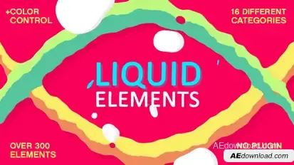 Liquid Elements FX Video Displays template preview