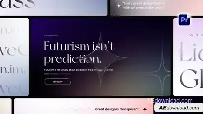 Liquid Glass Typography Posters Premiere Pro template preview