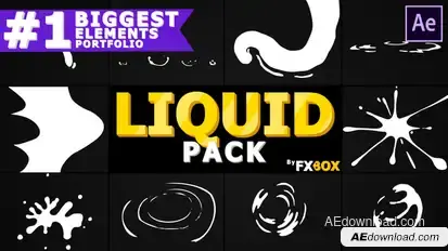 Liquid Motion Elements And Transitions | After Effects Video Displays template preview