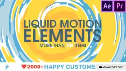 Liquid Motion Elements Video Displays template preview
