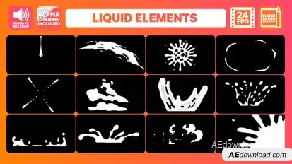 Liquid Motion Elements Pack Video Displays template preview