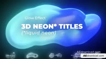 Liquid Neon Lower Thirds 4 Video Displays template preview