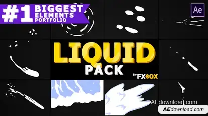 Liquid Shape Elements | After Effects Video Displays template preview