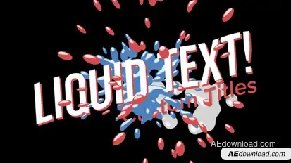 Liquid Text Premiere Pro template preview