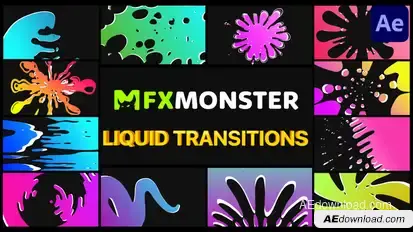 Liquid Transitions | After Effects Video Displays template preview
