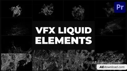 Liquid VFX | Premiere Pro MOGRT Video Displays template preview