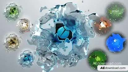 Liquids Quick Logo Pack 3 Video Displays template preview