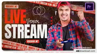 Live Stream - Blog Opener Premiere Pro template preview