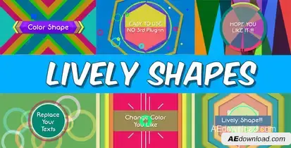 Lively Shapes Video Displays template preview