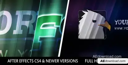 Logo Glass Distortion Video Displays template preview