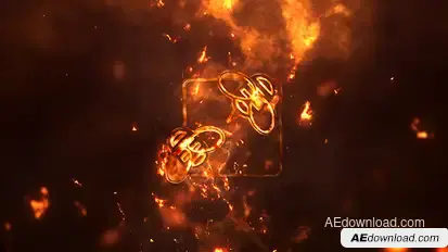 Logo Reveal Pack 5in1: Fire Video Displays template preview
