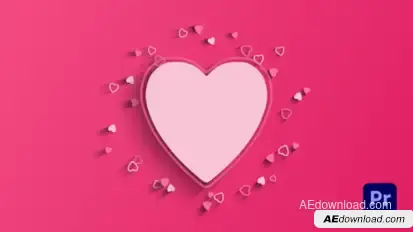 Love Heart Logo Reveal Premiere Pro template preview