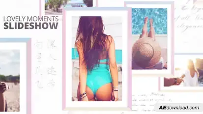 Lovely Moments Slideshow Video Displays template preview