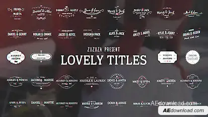 Lovely Titles Video Displays template preview