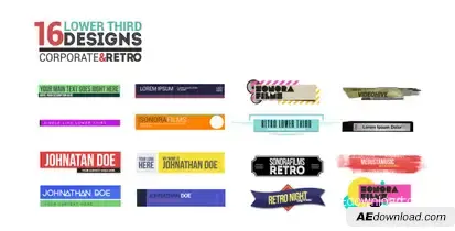 Lower Third Bundle Video Displays template preview
