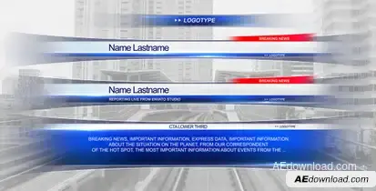 Lower Third News Video Displays template preview