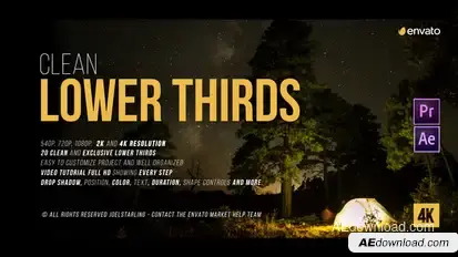 Lower Thirds 2.3 Video Displays template preview