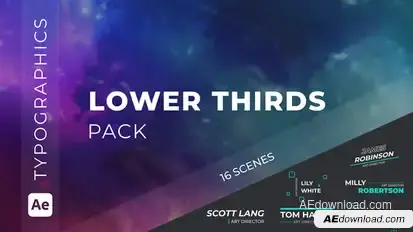 Lower Thirds Pack Elements template preview
