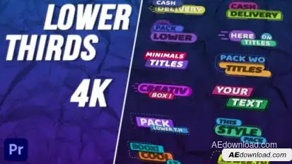 Lower Thirds Style MOGRT Premiere Pro template preview