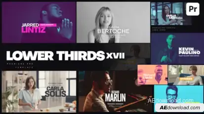 Lower Thirds XVII Premiere Pro template preview