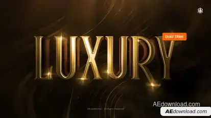 Luxury Gold Titles Video Displays template preview