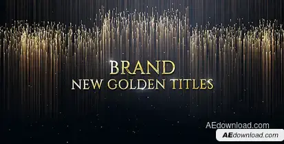 Luxury Golden Titles Video Displays template preview
