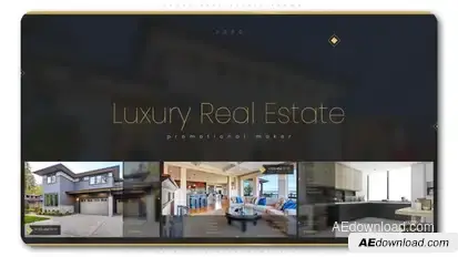 Luxury Real Estate Promo Video Displays template preview