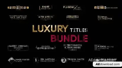 Luxury Titles Bundle Video Displays template preview