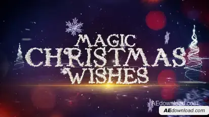 Magic Christmas Wishes Video Displays template preview