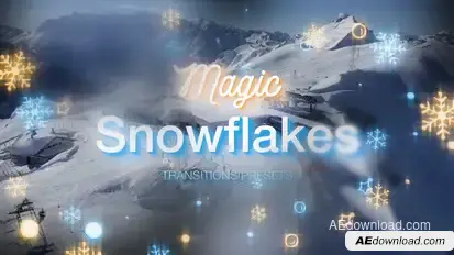 Magic Snowflakes Transitions Presets Premiere Pro template preview
