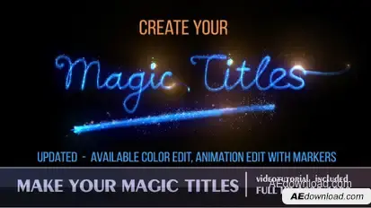 Magic Titles Video Displays template preview