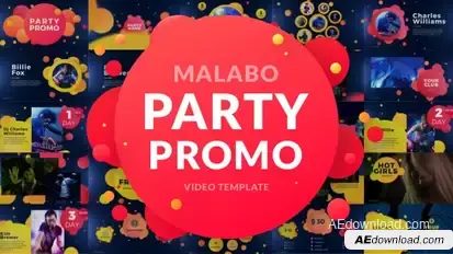 Malabo / Party Promo Video Displays template preview