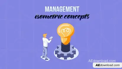 Management - Isometric Concept Video Displays template preview