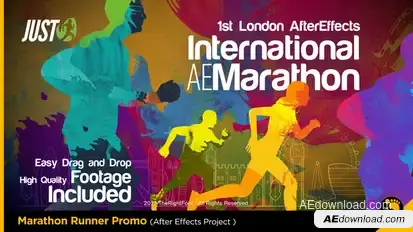 Marathon Runner Promo Video Displays template preview