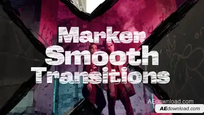 Marker Smooth Transitions Premiere Pro template preview