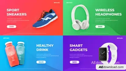 Market Promo Video Displays template preview