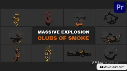 Massive Explosion Clubs of Smoke | Premiere Pro MOGRT Premiere Pro template preview