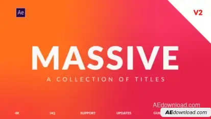 Massive v2 | Titles Pack for After Effects Video Displays template preview