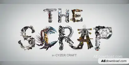Mechanical Alphabet - Animated Typeface Video Displays template preview
